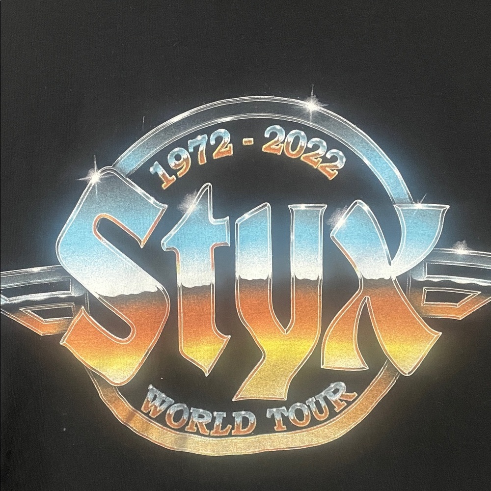 Styx 2022 World Tour Black T-Shirt - Picture 2 of 5